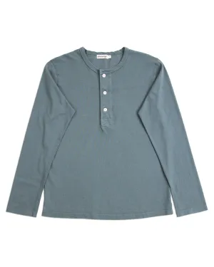 13oz Henley L/S - Faded Blue