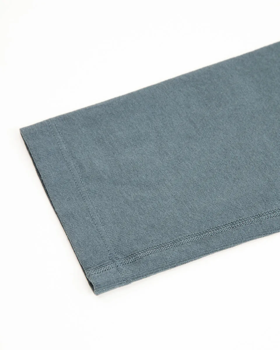 13oz Henley L/S - Faded Blue