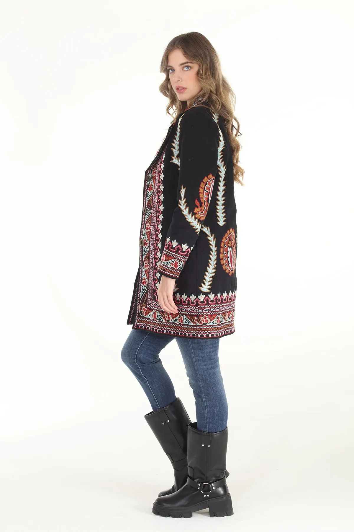 Abstract  Embroidered Coat