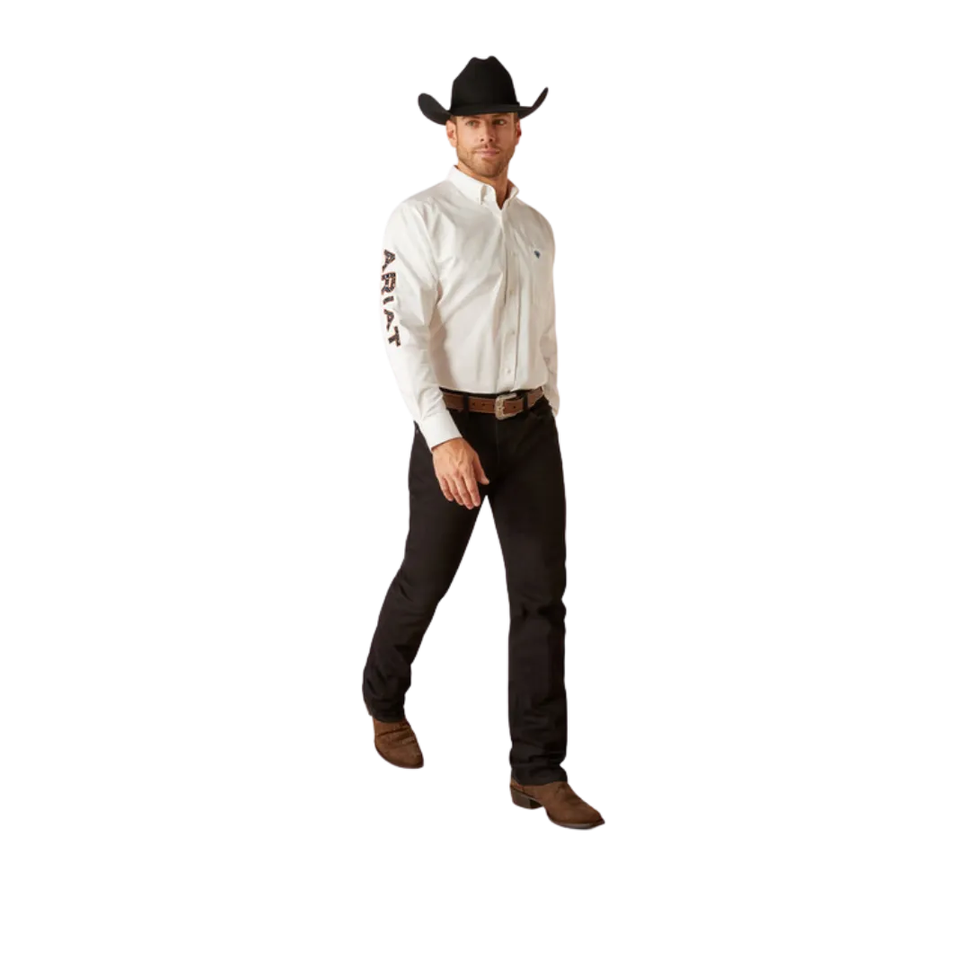 Ariat Men's Team Logo Twill White Shirt