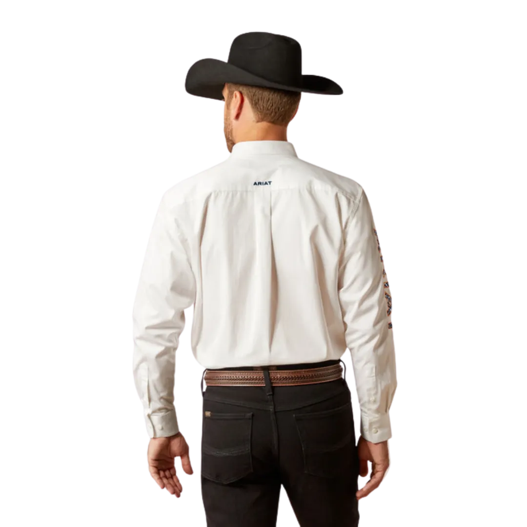 Ariat Men's Team Logo Twill White Shirt