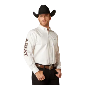 Ariat Men's Team Logo Twill White Shirt
