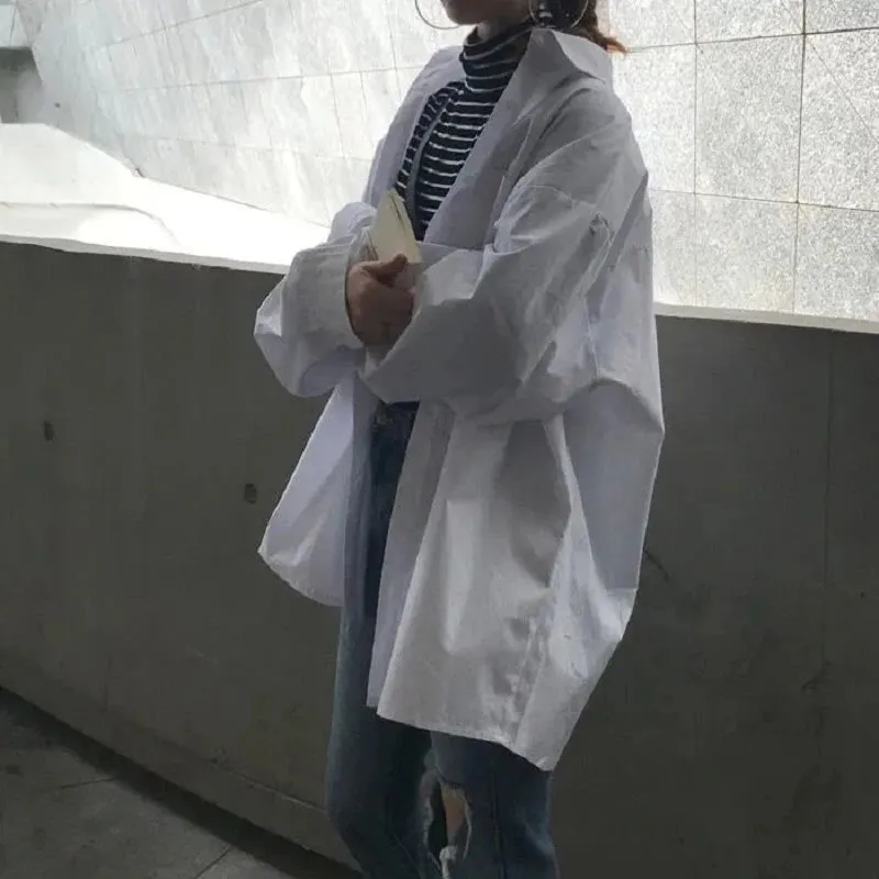 Basic Oversized Button Down Shirts