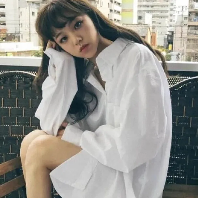 Basic Oversized Button Down Shirts