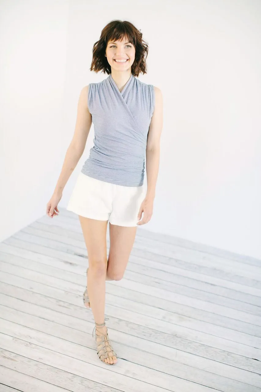 Calhoun Shorts in Vanilla Seersucker