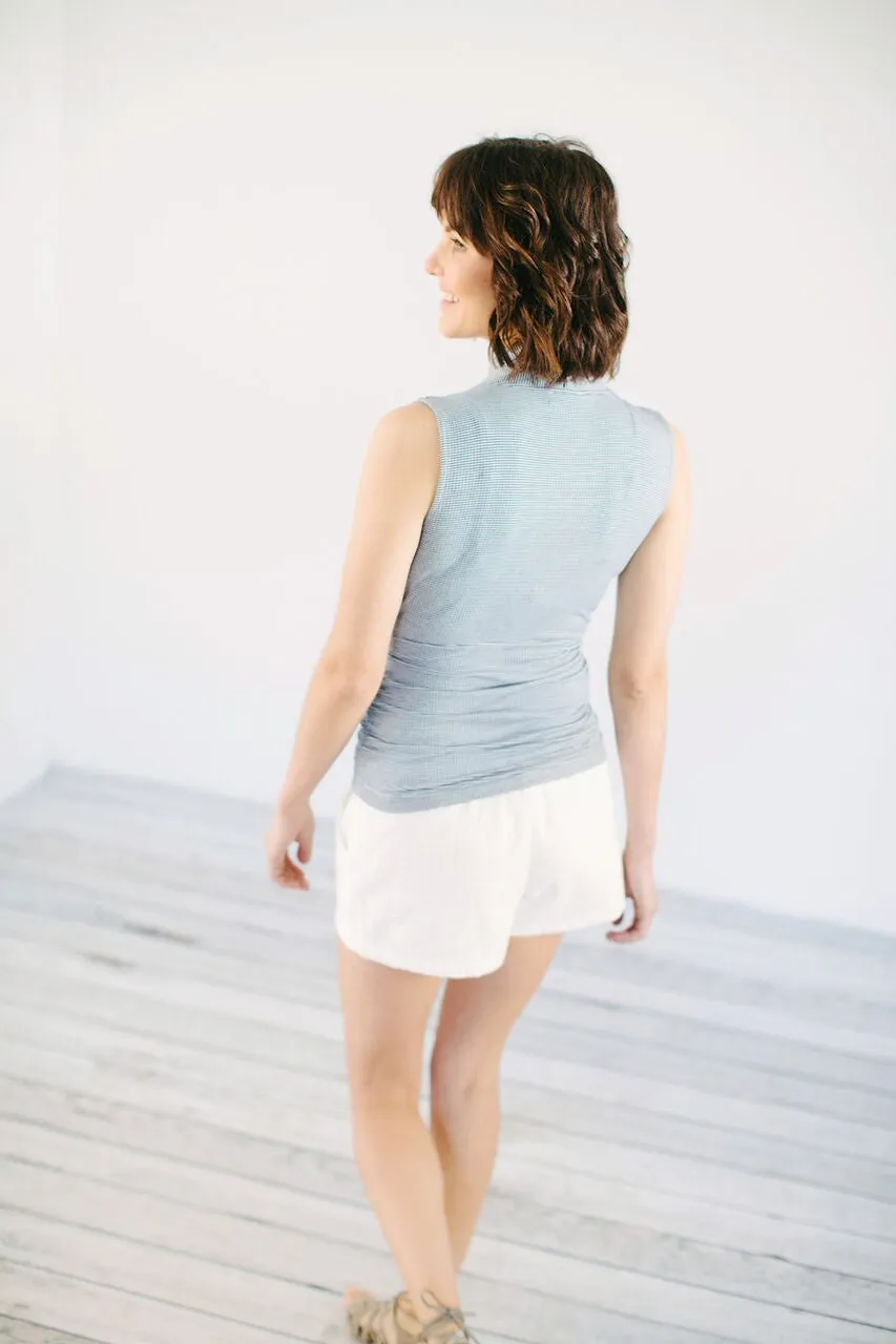 Calhoun Shorts in Vanilla Seersucker