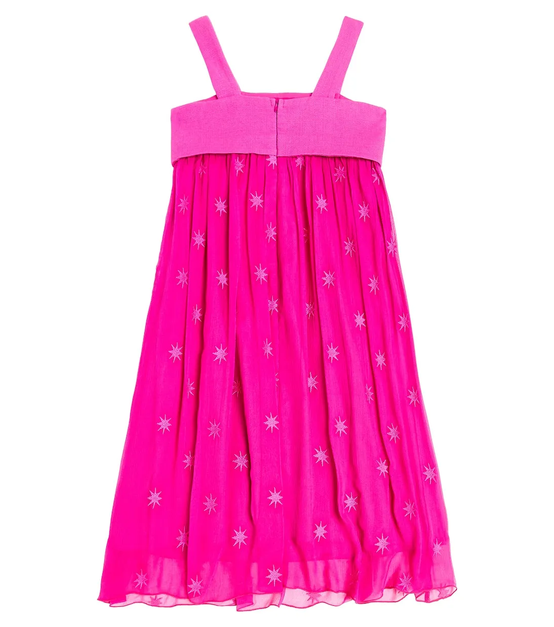 Chloé embroidered silk dress, pink