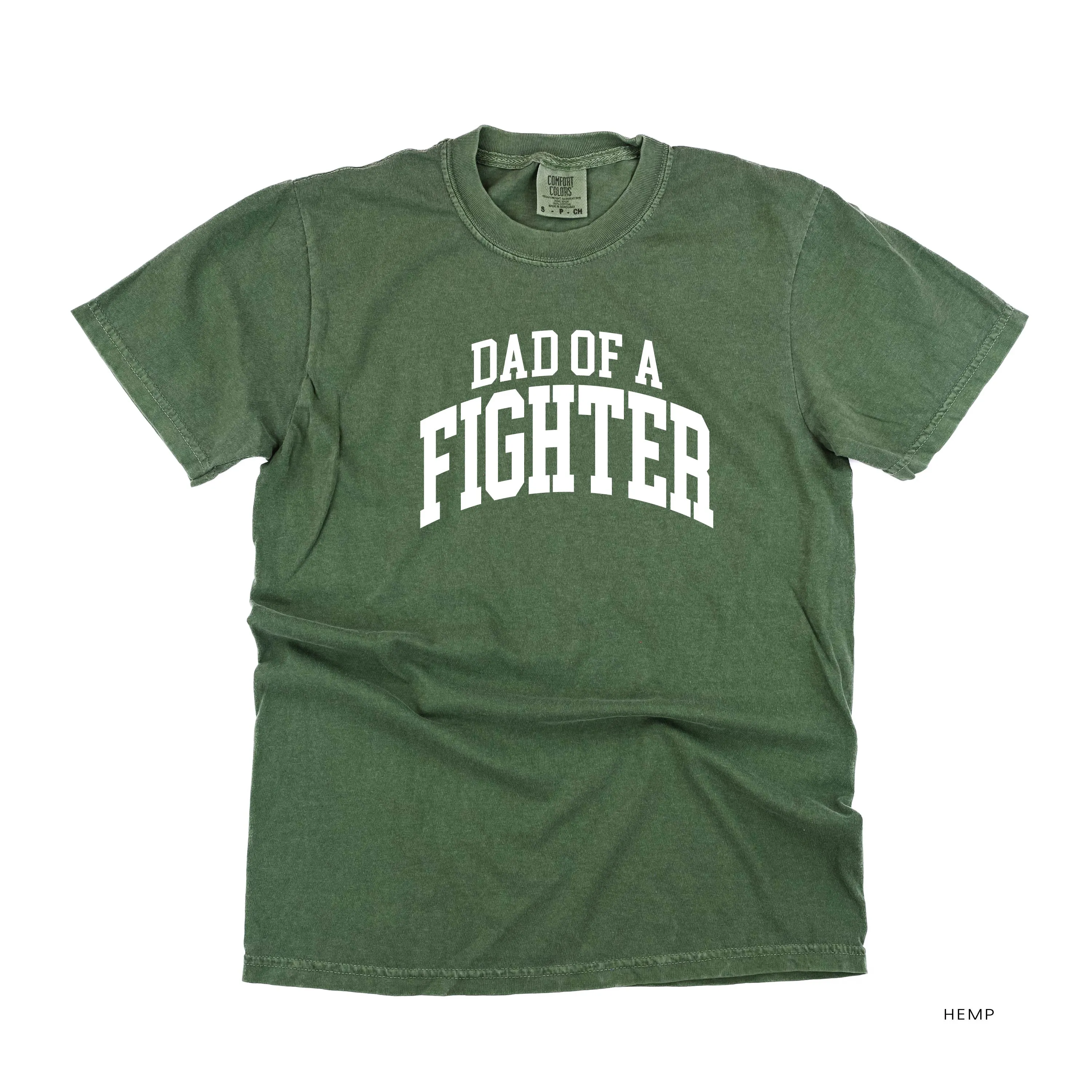 Dad of a Fighter - Varsity - SHORT SLEEVE COMFORT COLORS TEE