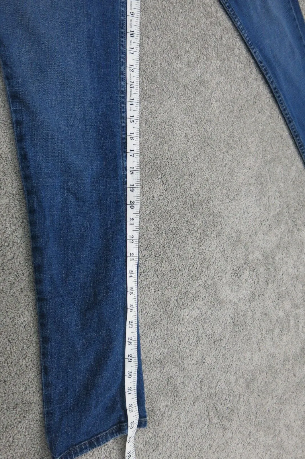 Denizen From Levis Womens Skinny Jeans Stretch Mid Rise Pockets Blue SZ 13 Large