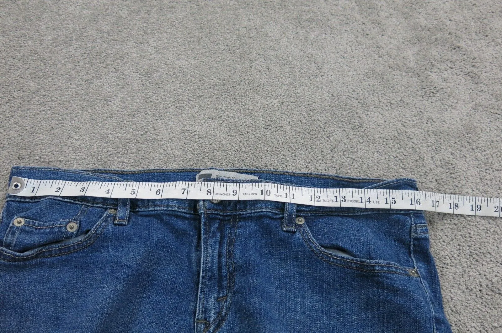 Denizen From Levis Womens Skinny Jeans Stretch Mid Rise Pockets Blue SZ 13 Large
