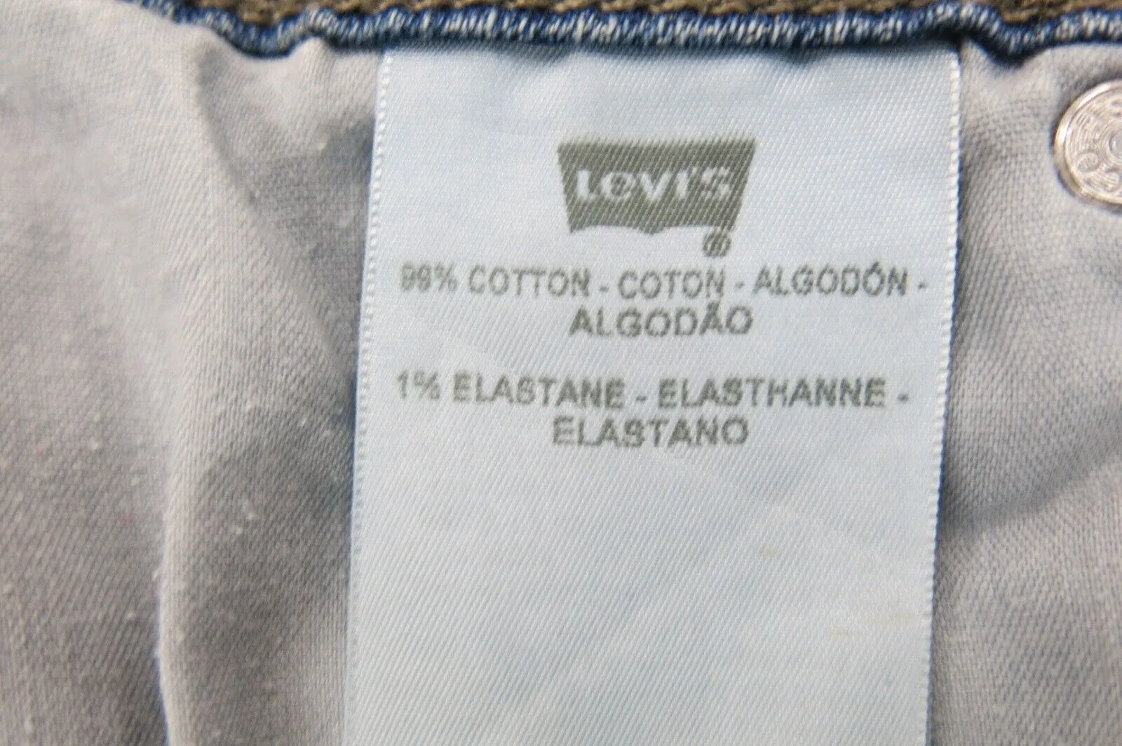 Denizen From Levis Womens Skinny Jeans Stretch Mid Rise Pockets Blue SZ 13 Large