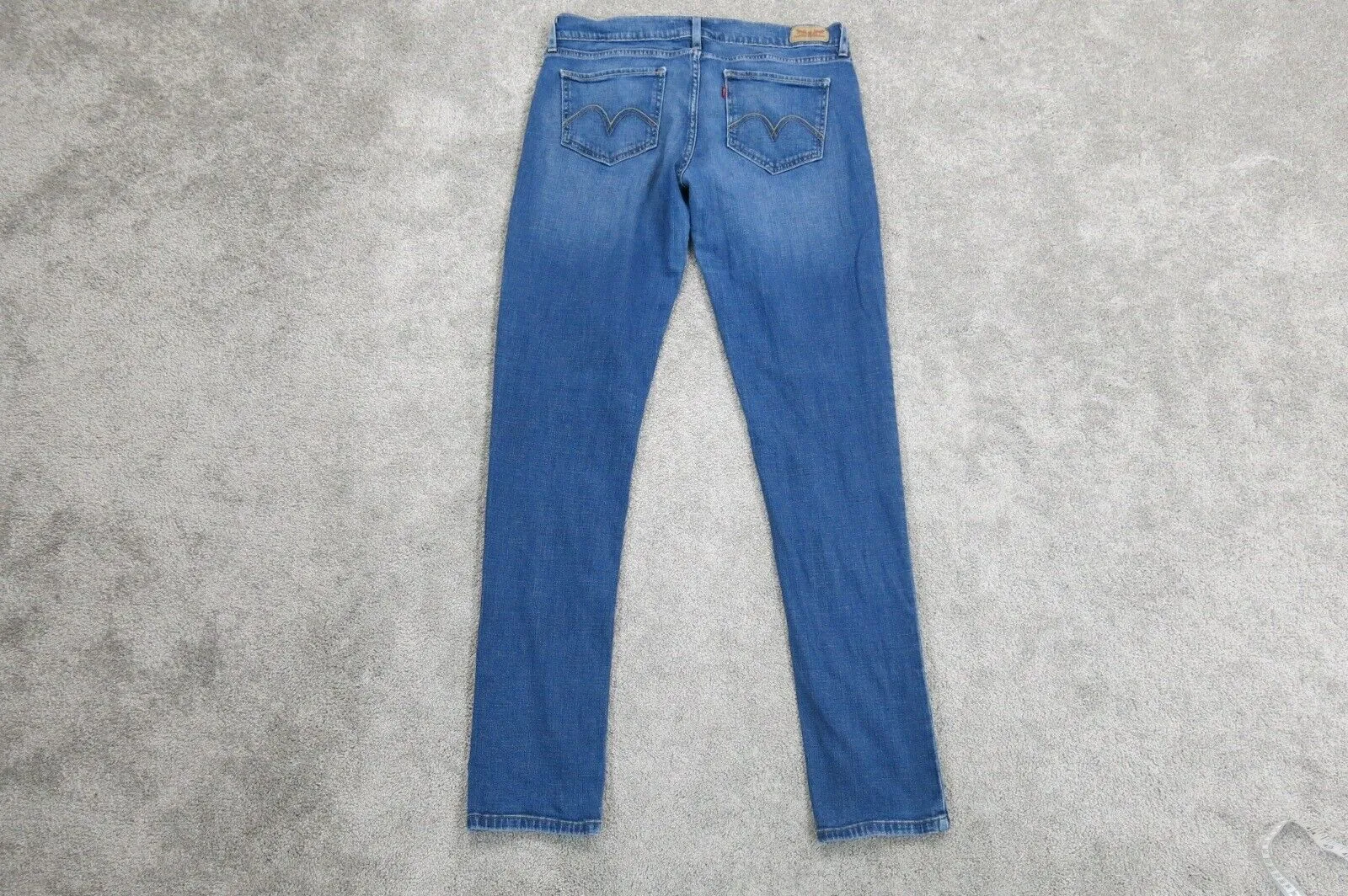 Denizen From Levis Womens Skinny Jeans Stretch Mid Rise Pockets Blue SZ 13 Large