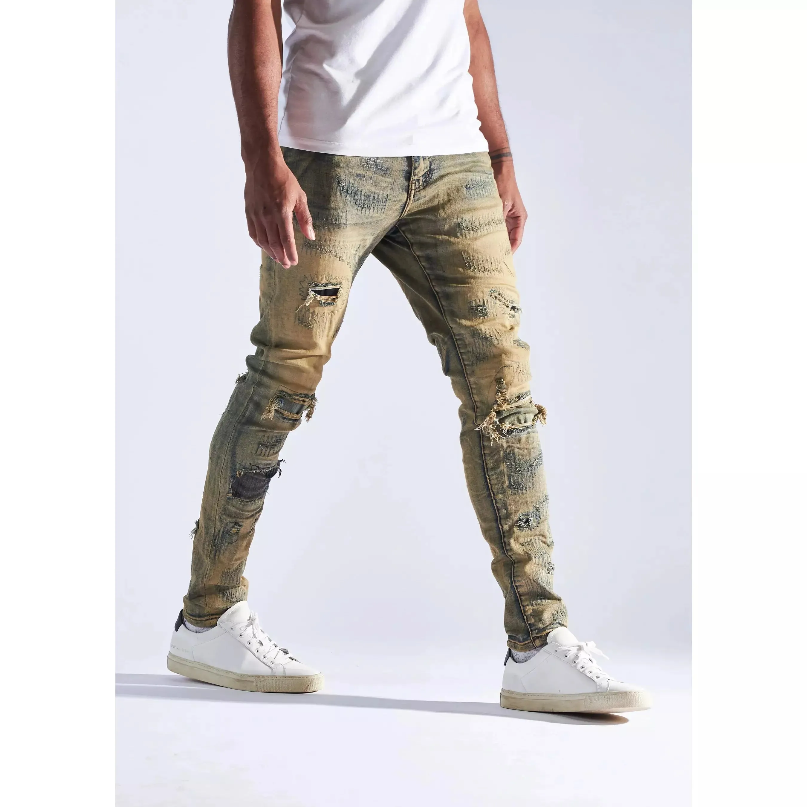 Embellish Sand Bertha Ripped Denim Jeans (EMBHOL21-1-23)