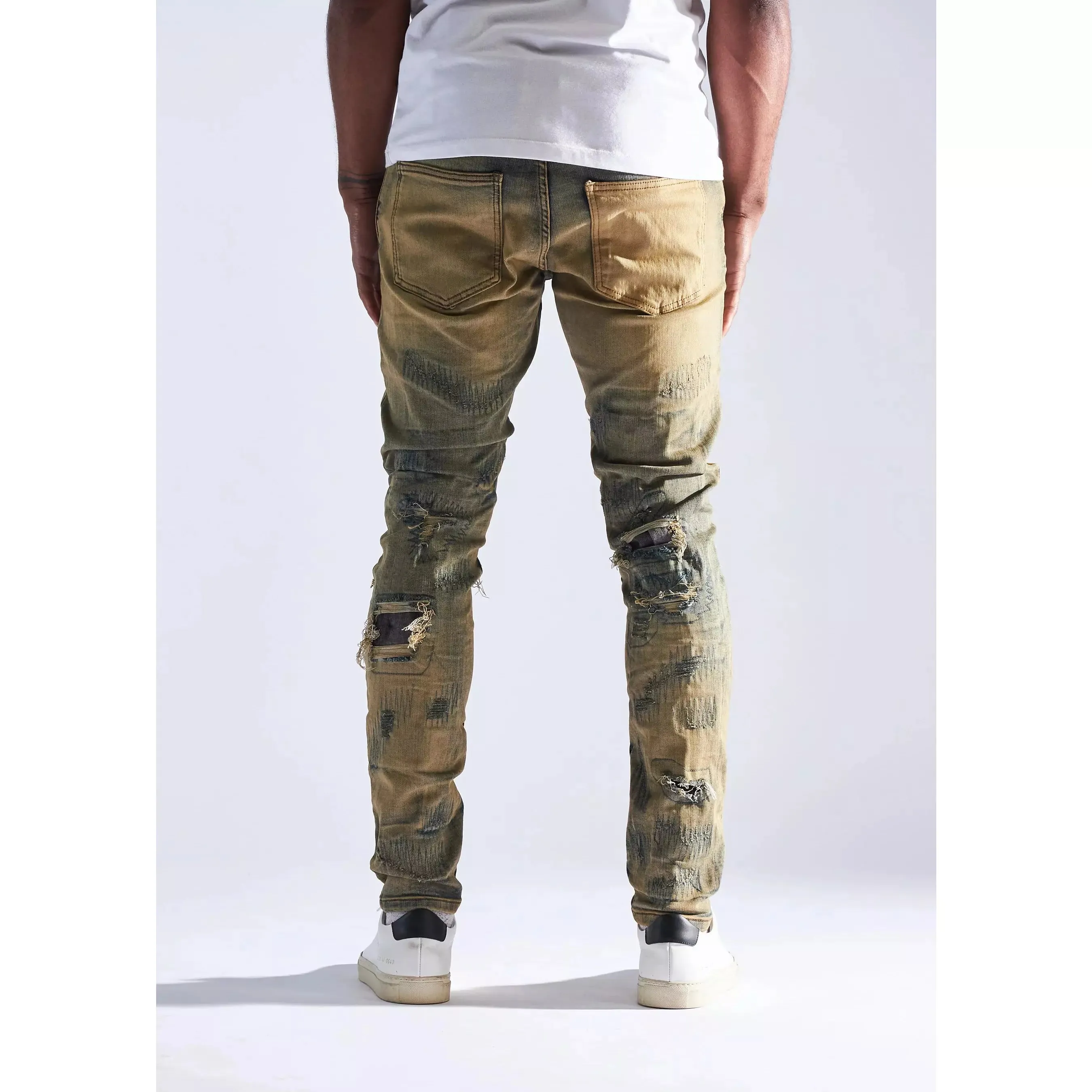 Embellish Sand Bertha Ripped Denim Jeans (EMBHOL21-1-23)