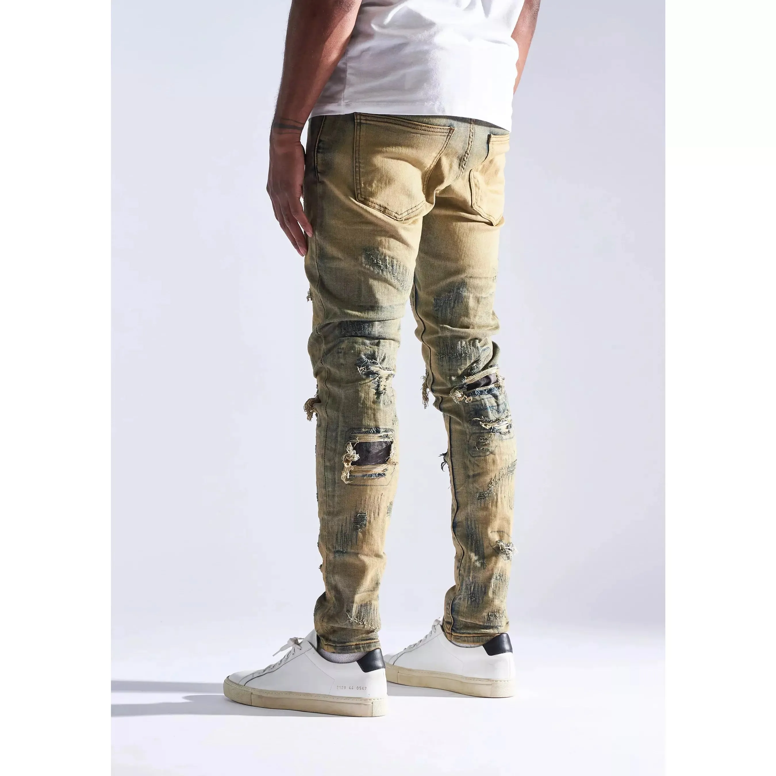 Embellish Sand Bertha Ripped Denim Jeans (EMBHOL21-1-23)