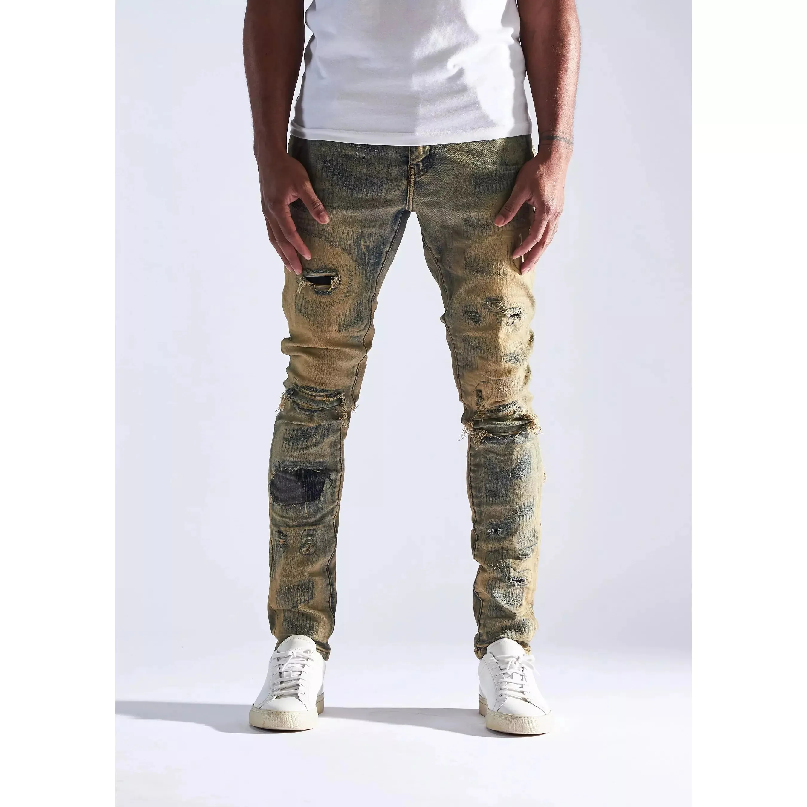 Embellish Sand Bertha Ripped Denim Jeans (EMBHOL21-1-23)