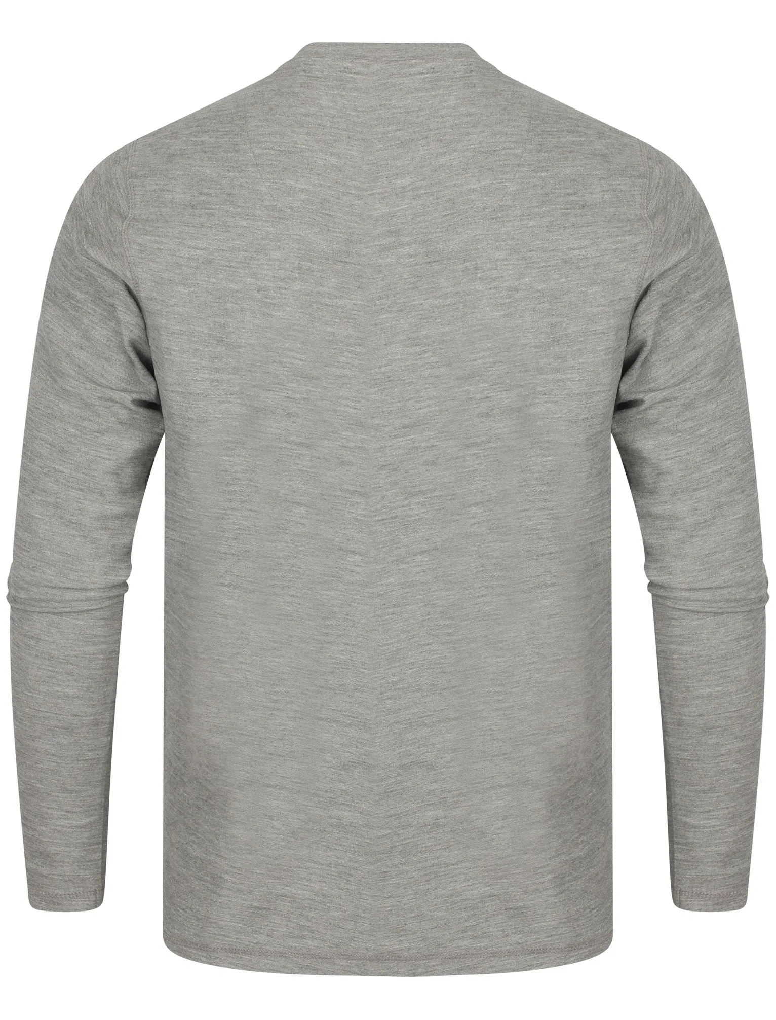 Harlowton Henley Long Sleeve Cotton Top In Light Grey Marl - Tokyo Laundry