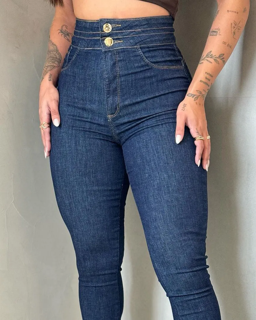 High-Waist Skinny-Jeans mit Formgebung