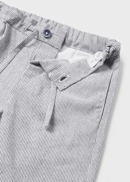 Navy Linen Pants Set
