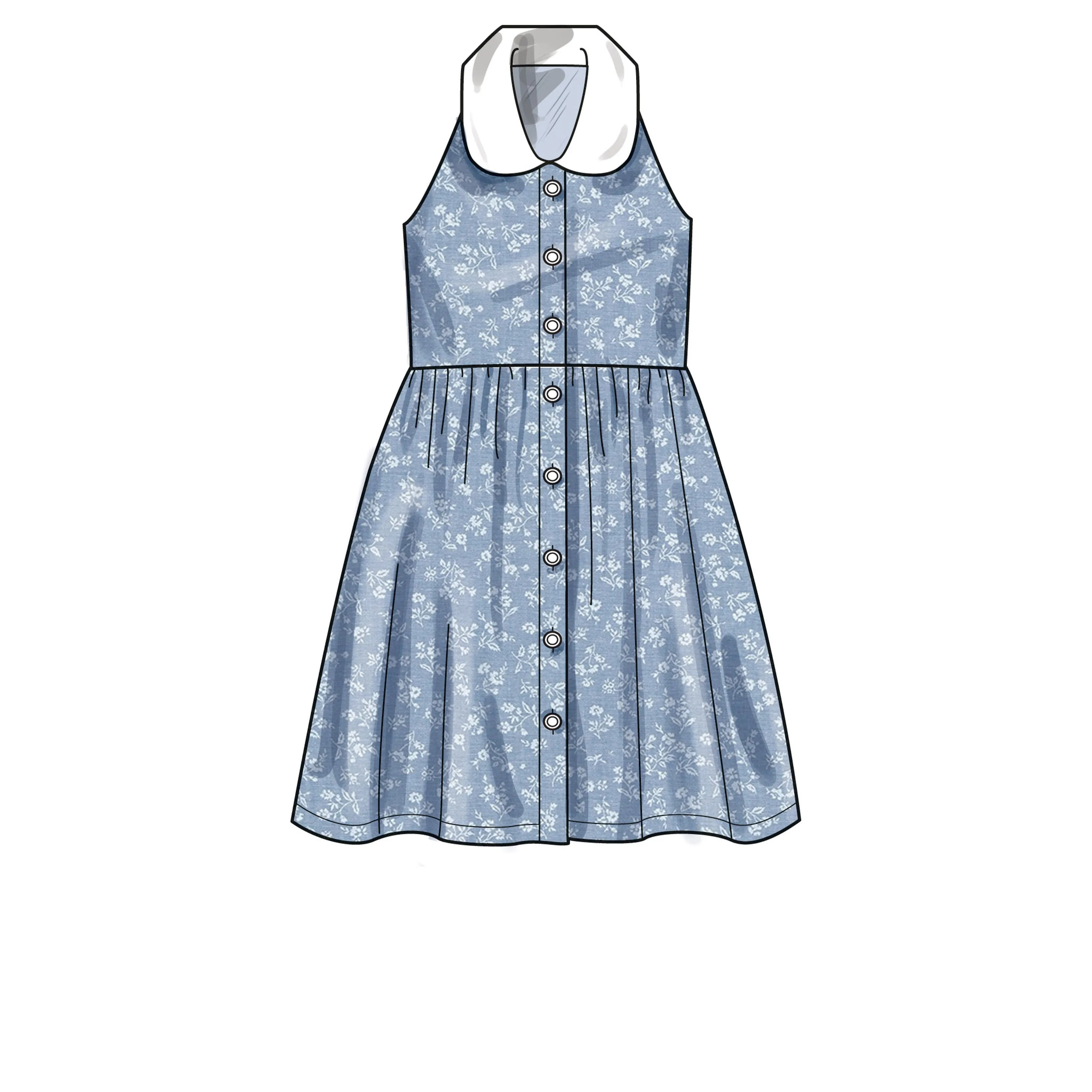 Newlook Pattern 6727 Child/Girl Dresses