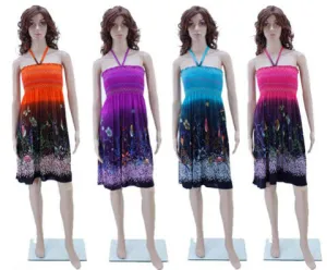sundresses - floral twilight print sundresses (m, lg, xl, xxl) Case of 144