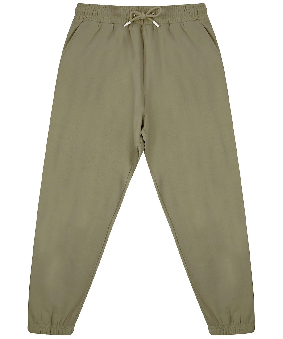 Unisex sustainable fashion cuffed joggers | Khaki