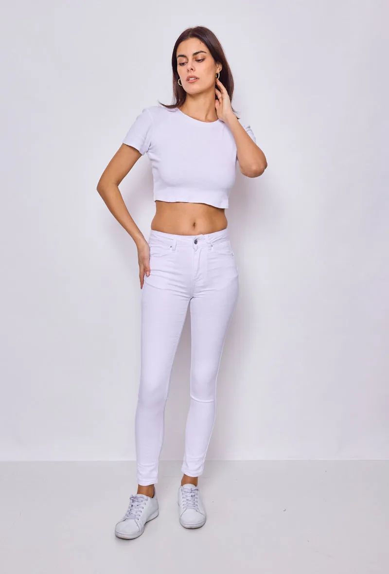 White Skinny Push up Jean