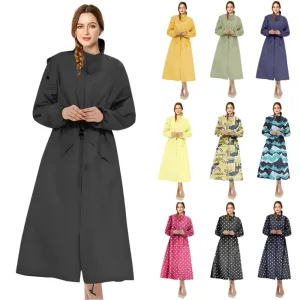 Womens Stylish Waterproof Raincoats with Travel Tote Bag
