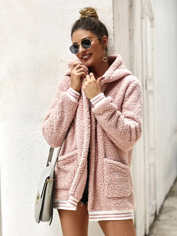 Wool coat - New Hooded Long Tops