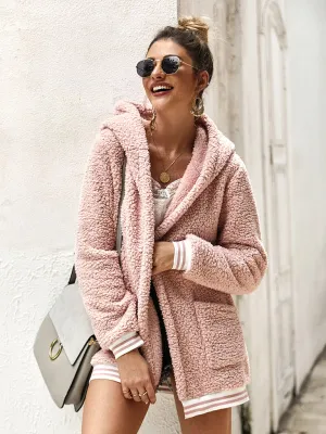 Wool coat - New Hooded Long Tops
